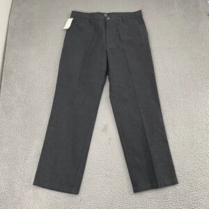 NWT Dockers D2 Straight Fit Pants Men 33x29.5 Gray Pinstripe Flat Front Dress